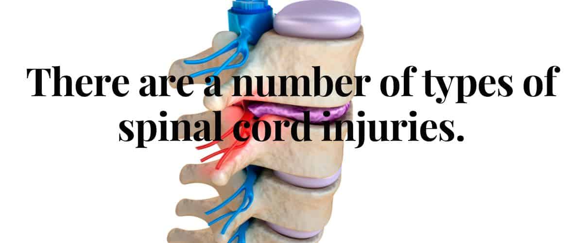 types of spinal cord injuries